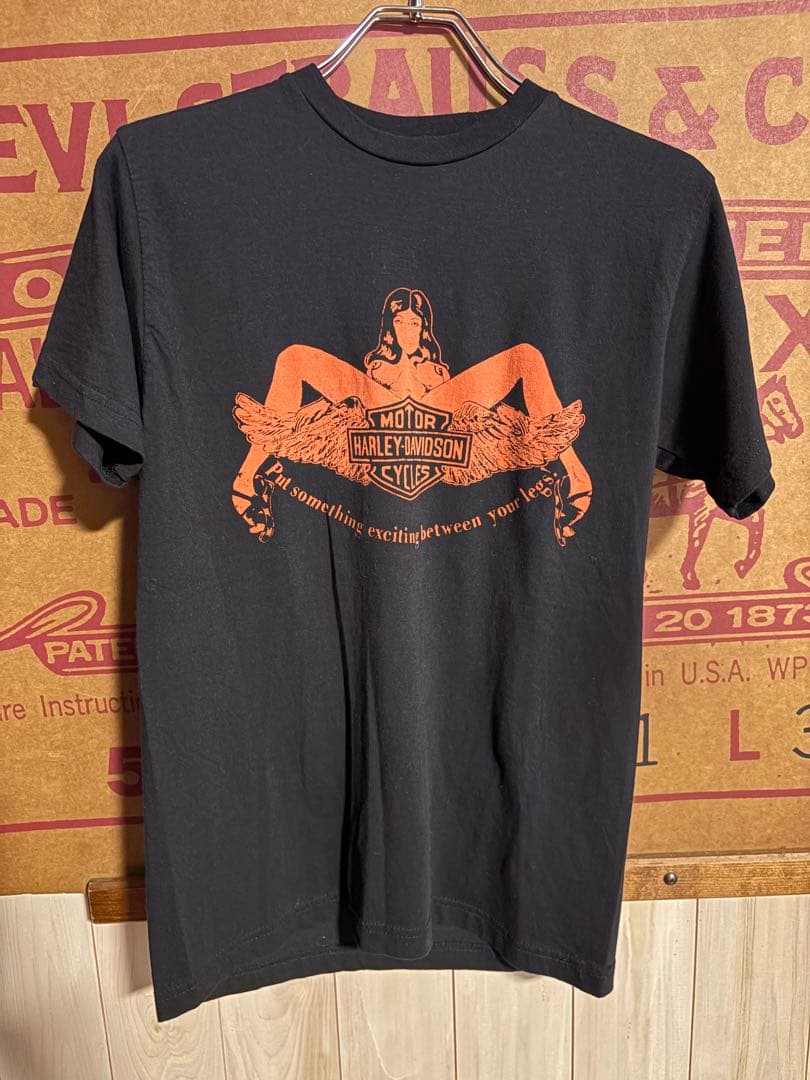 や*で様 harley-davidson m字開脚　tシャツ 80s ハーレーダビッドソンTシャツ M字開脚 USA製 ヴィンテージ - メルカリ
