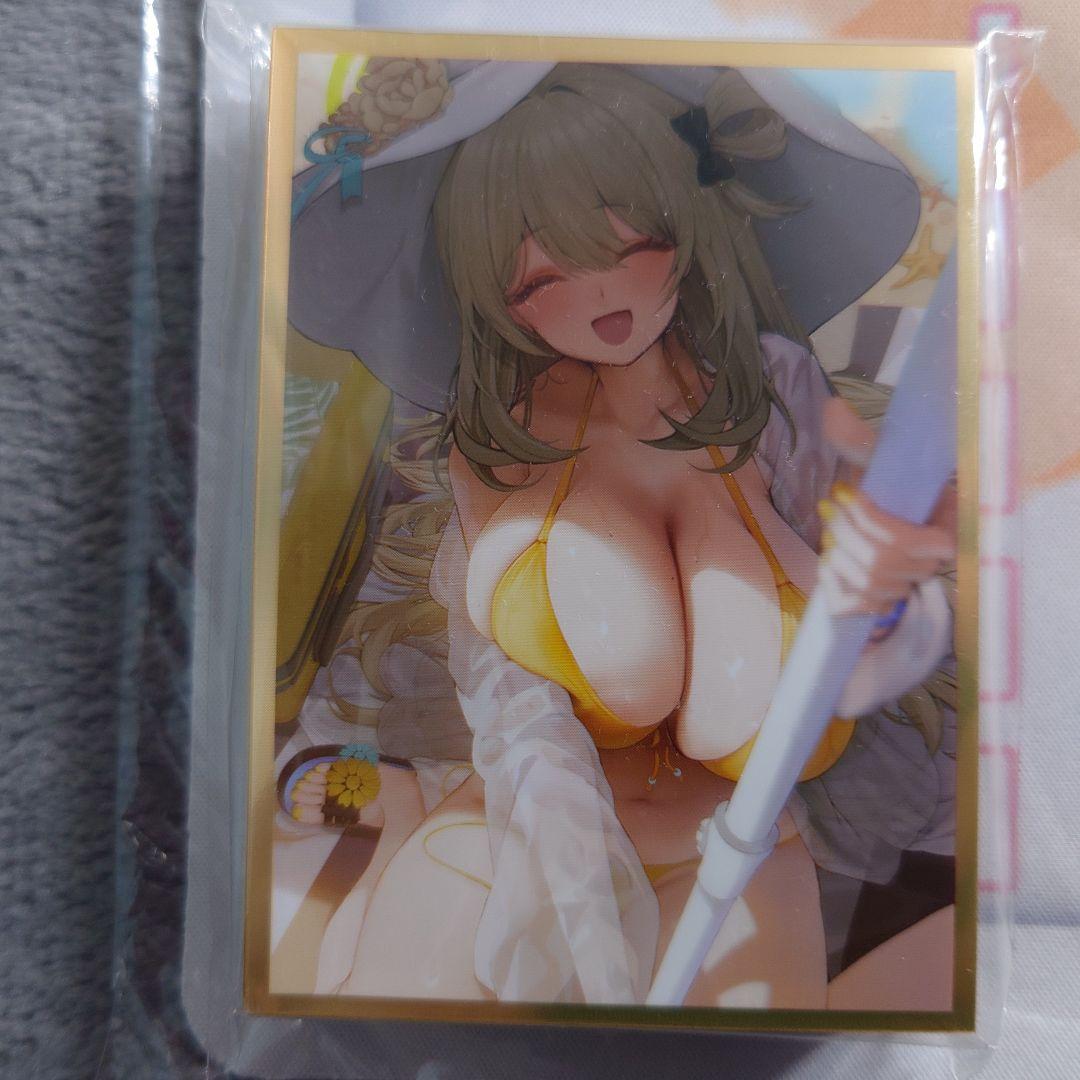 α1 ブルーアーカイブ帽子&黄色ビキニ 十六夜ノノミ スリーブ&プレイマット