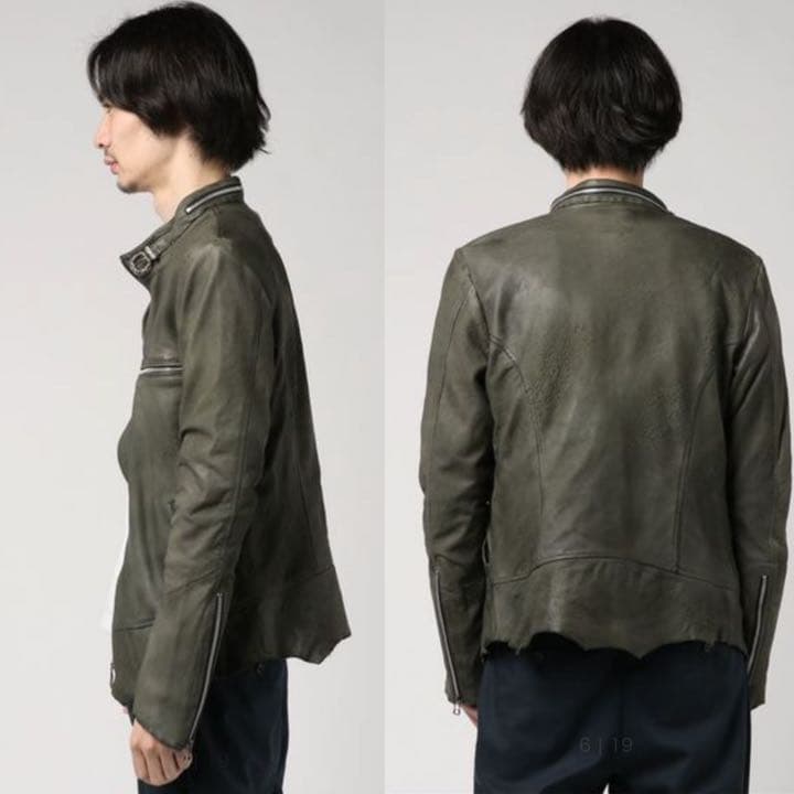 14th Addictionクロスジップ 赤 レザーライダースジャケット - メルカリ