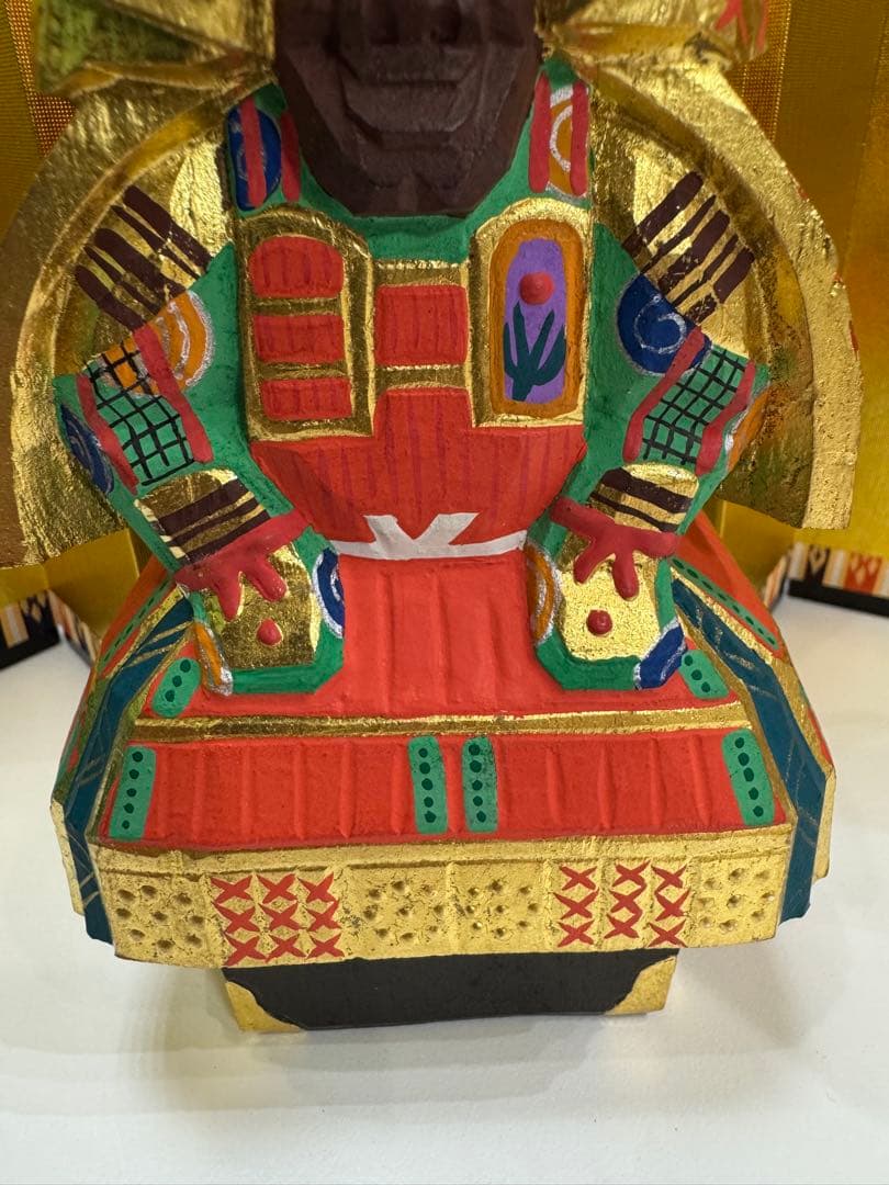 奈良 一刀彫　具足　神泉作　ヴィンテージ　五月人形