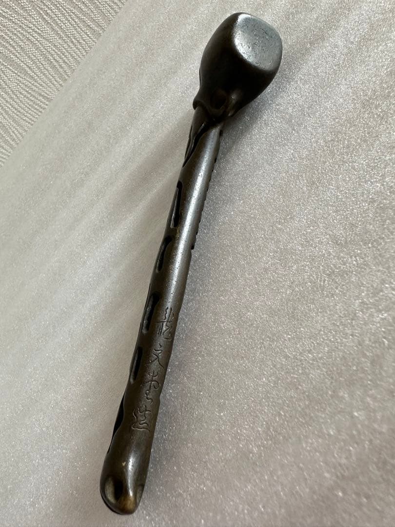 龍文堂造 銅矢立 銀象嵌 美術品・アンティーク・コレクション