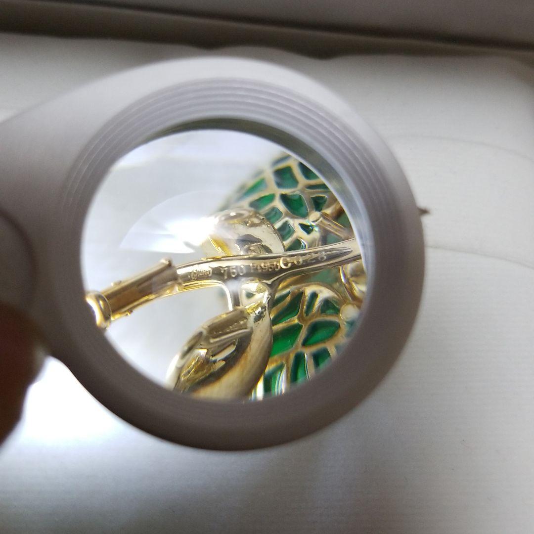 平和堂貿易 動く ブローチ 刻印あり 金750 PT950 ダイヤモンド0、28