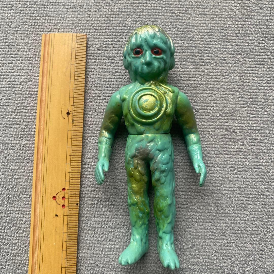 鉄人タイガーセブン/オイル原人] ブルマァク ソフビ 昭和ビンテージ 新品未開封袋破れ有りオイル原人ソフビ鉄人タイガーセブンブルマァク