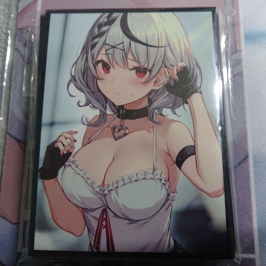 α2 ホロライブ 髪をかきあげる&ピアス 沙花叉クロヱ スリーブ&プレイマット