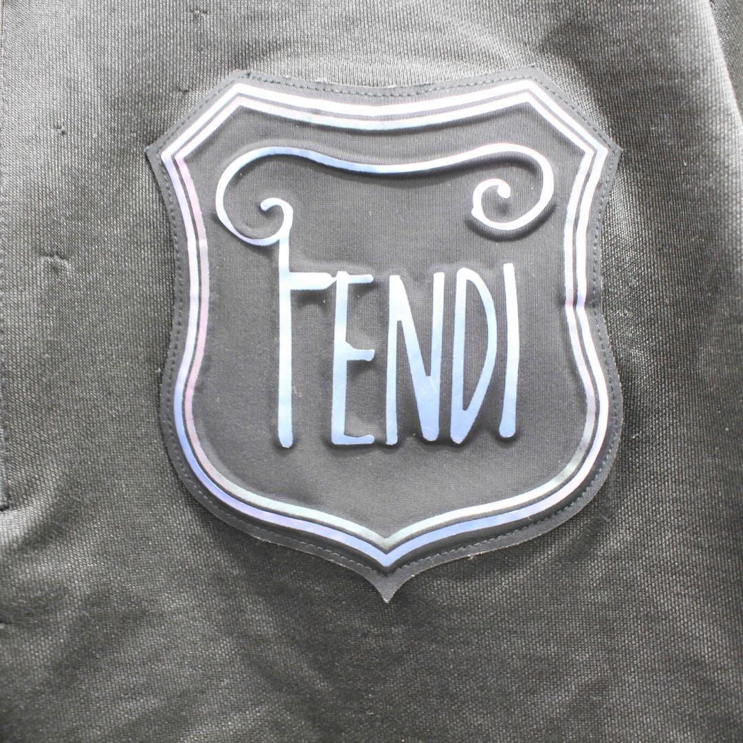 Fendi フェンディ ロゴエンブレム ジャージ ジャケット ブラック サイズL