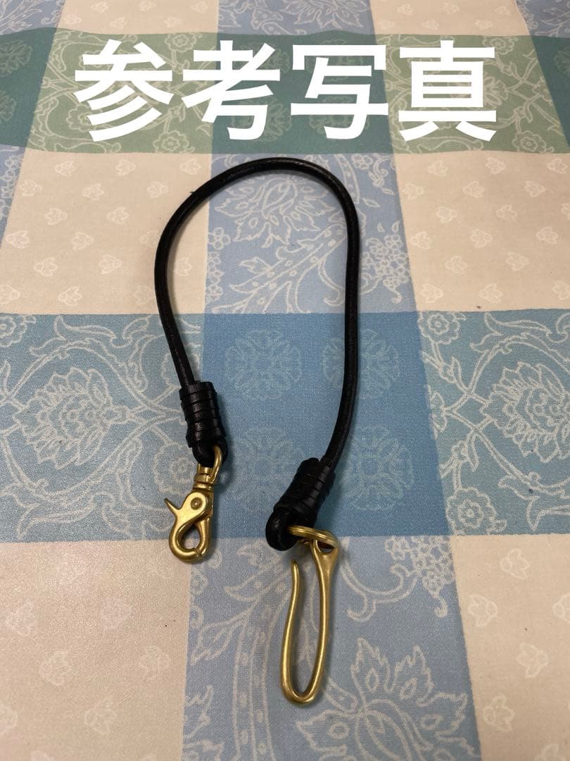 トラッカーウォレット　ロングサイズ　ハンドメイド　黒　ブラック　本革　ヌメ革