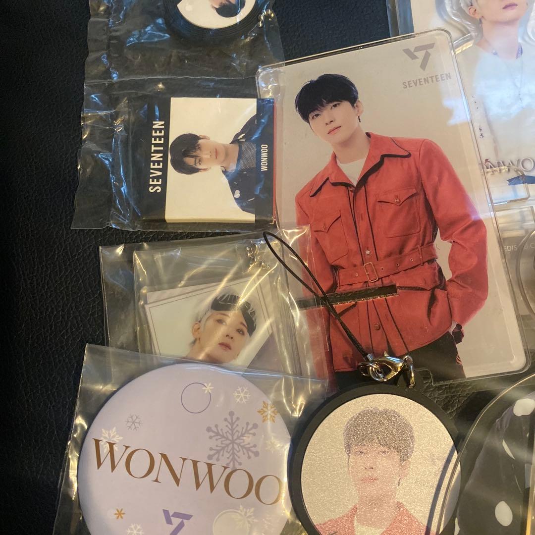SEVENTEEN WONWOO グッズ セット ウォヌ アクスタ 缶バッジなど - メルカリ