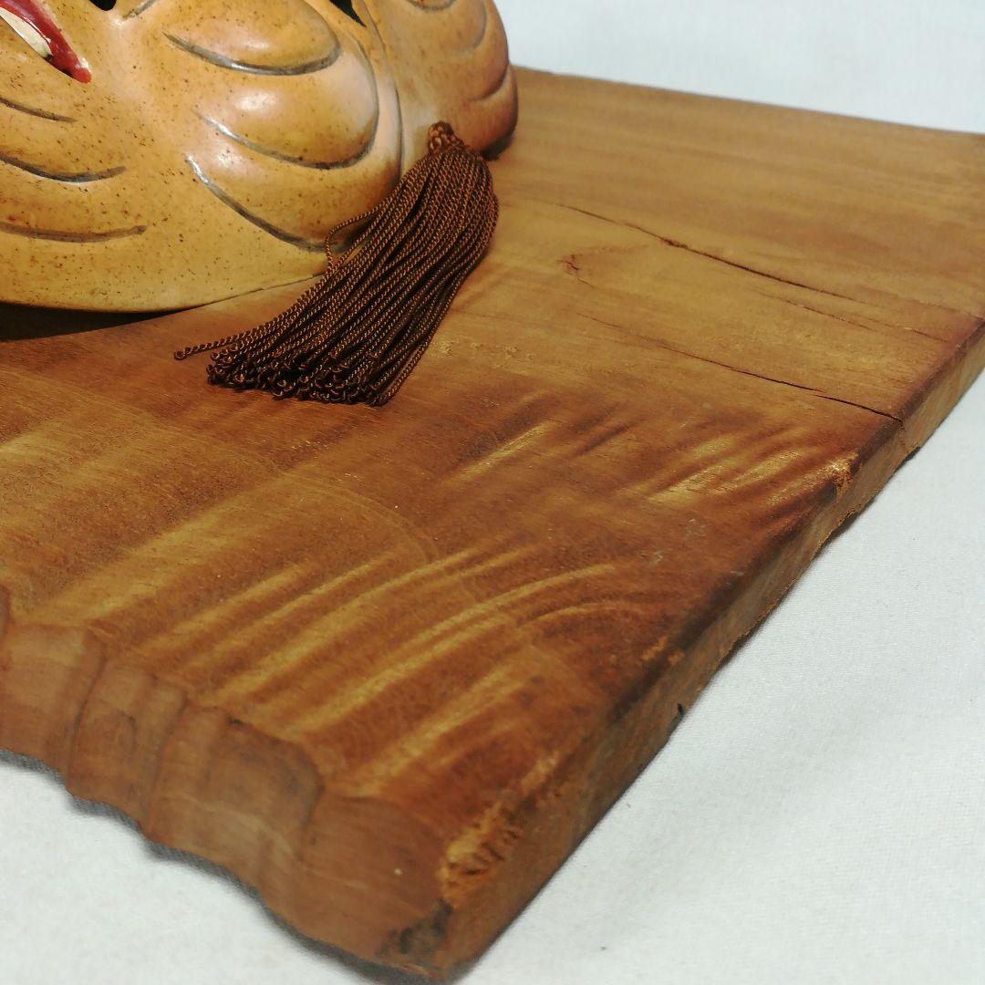 備中神楽面 足名槌命・手名槌命 上田春山作 壁掛け 木彫