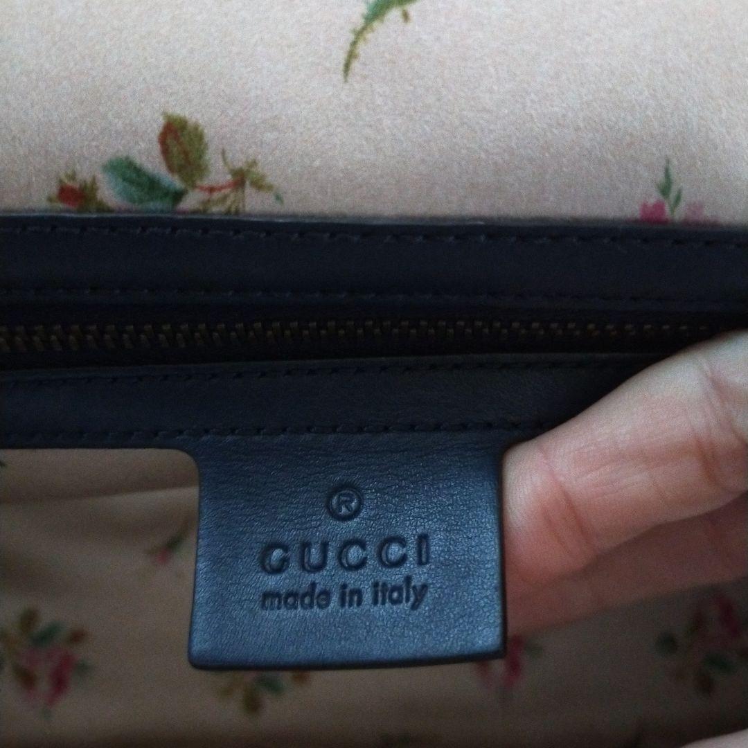 グッチ　GG　マーモント　デニム　チェーンショルダーバッグ