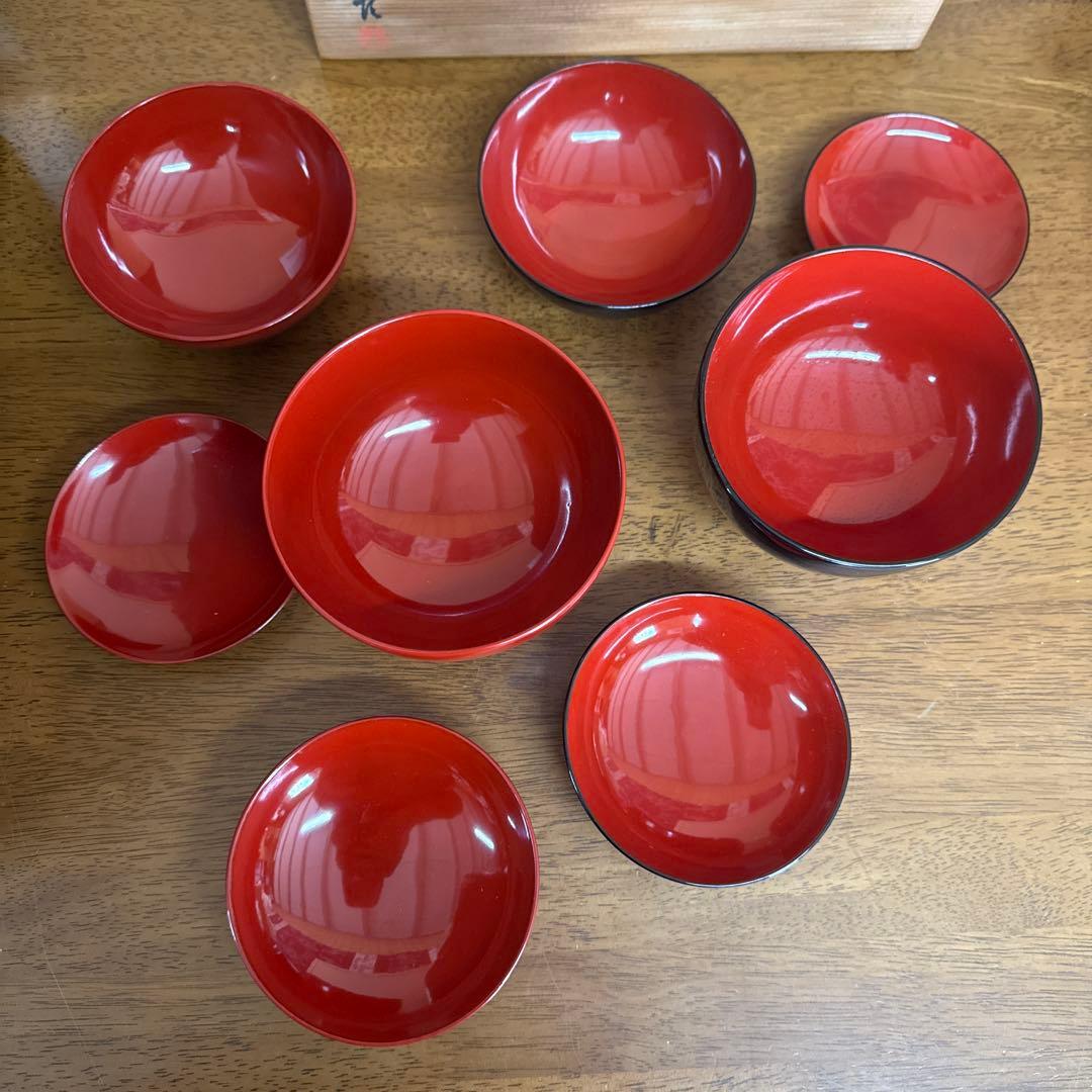 象彦　夫婦椀　塗り椀　美品