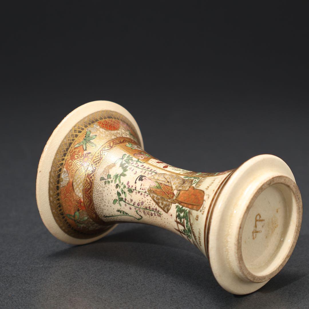 薩摩焼 花見図花瓶 骨董 里帰り 明治 R1573ダS - メルカリ