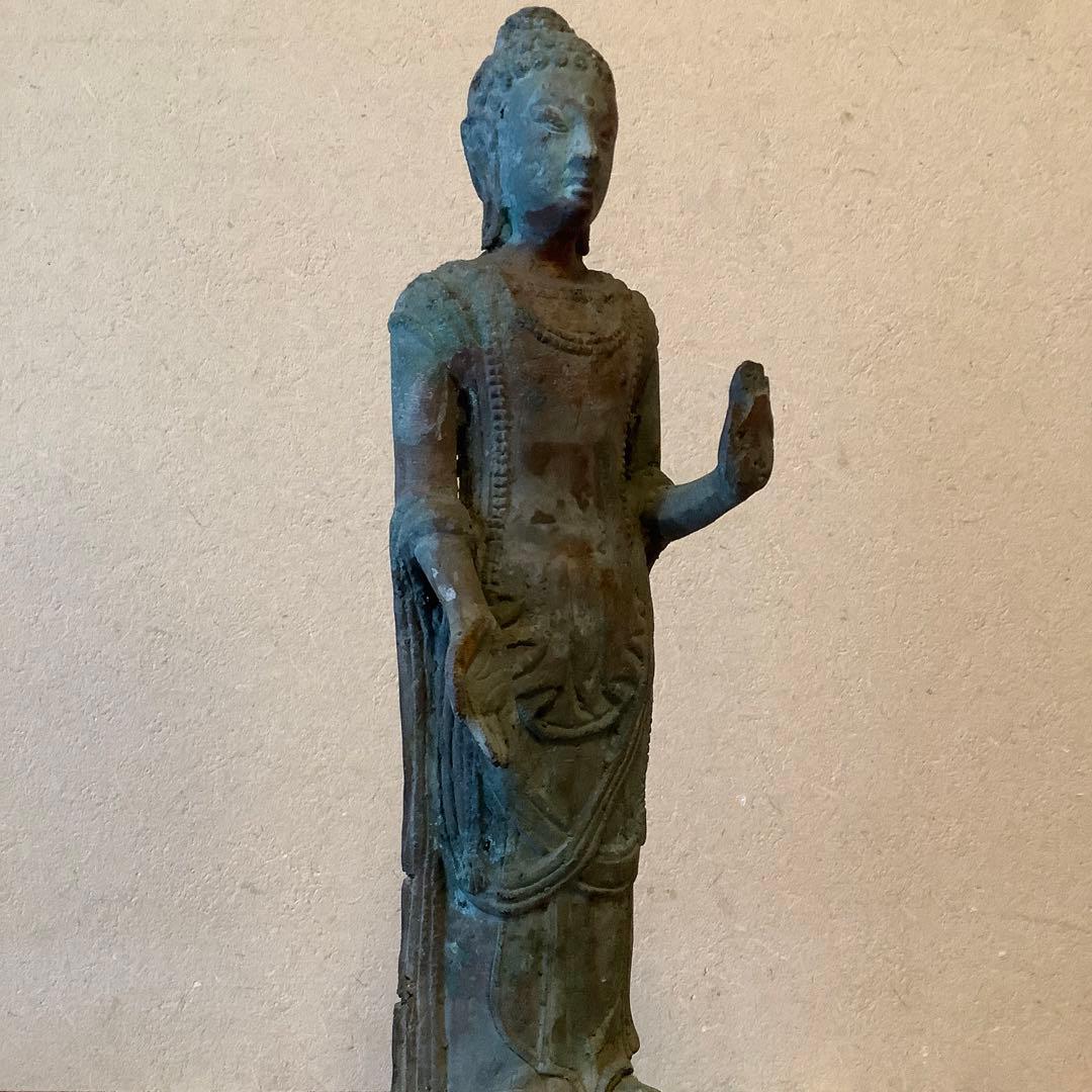 12〜13世紀インド「仏釈迦牟尼仏像」仏陀・クシャーン朝・マトゥラー