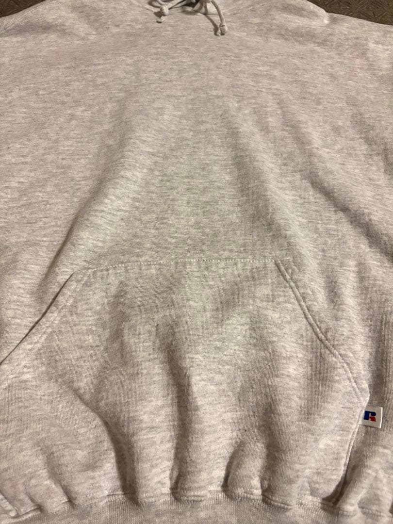 90s ラッセル パーカー USA製 グレー 無地 XL サイズ◎