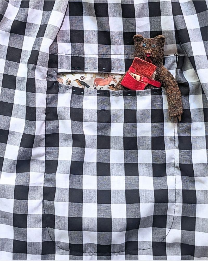 リバティポケット】バルーンキュロット ギンガムチェック ゆったり