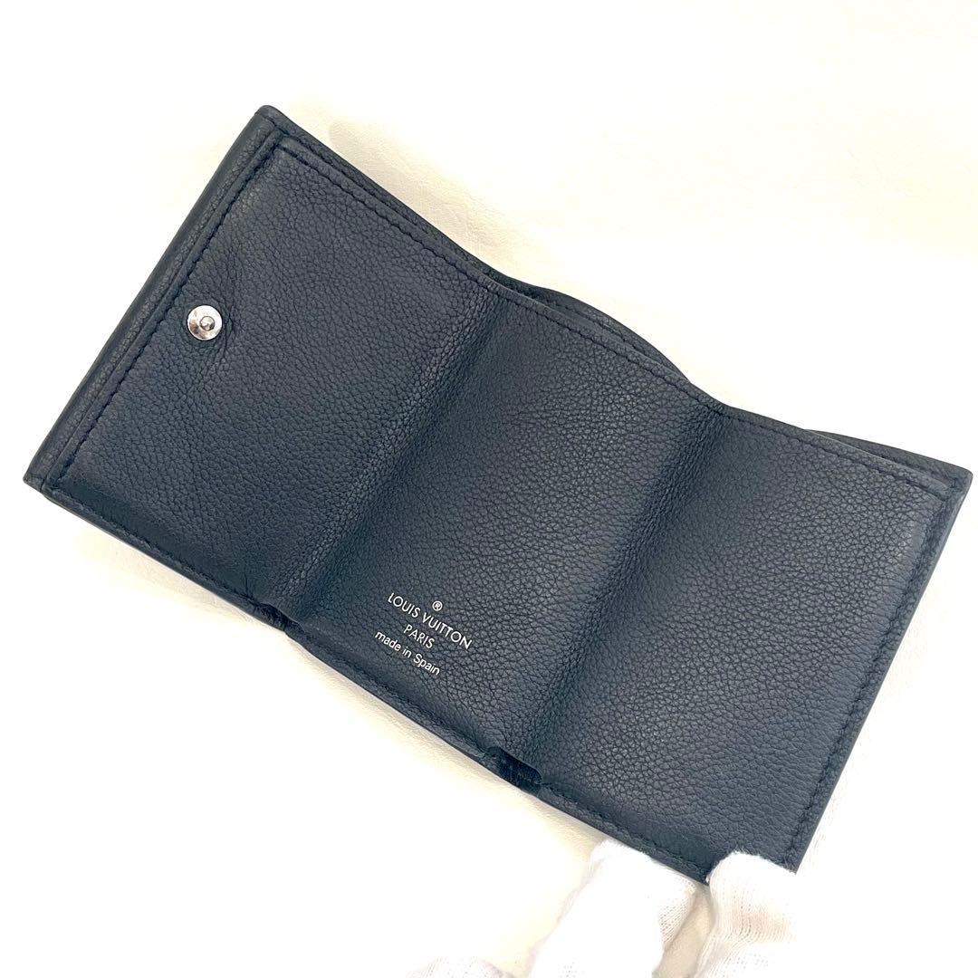 ルイヴィトン ポルトフォイユロックミニ　コンパクト財布　黒　正規品　本物