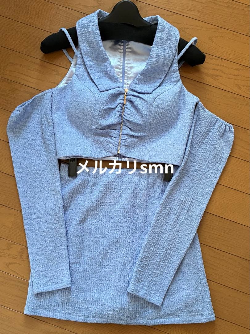 robe de fleurs glossy ドレス　S ブルー　シュガー