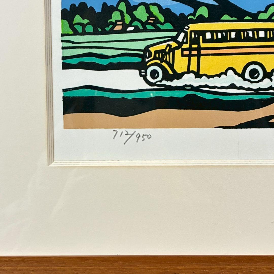 滝平二郎「郷愁の四季 夏 入道雲」木版画 直筆サイン・認定書・証明