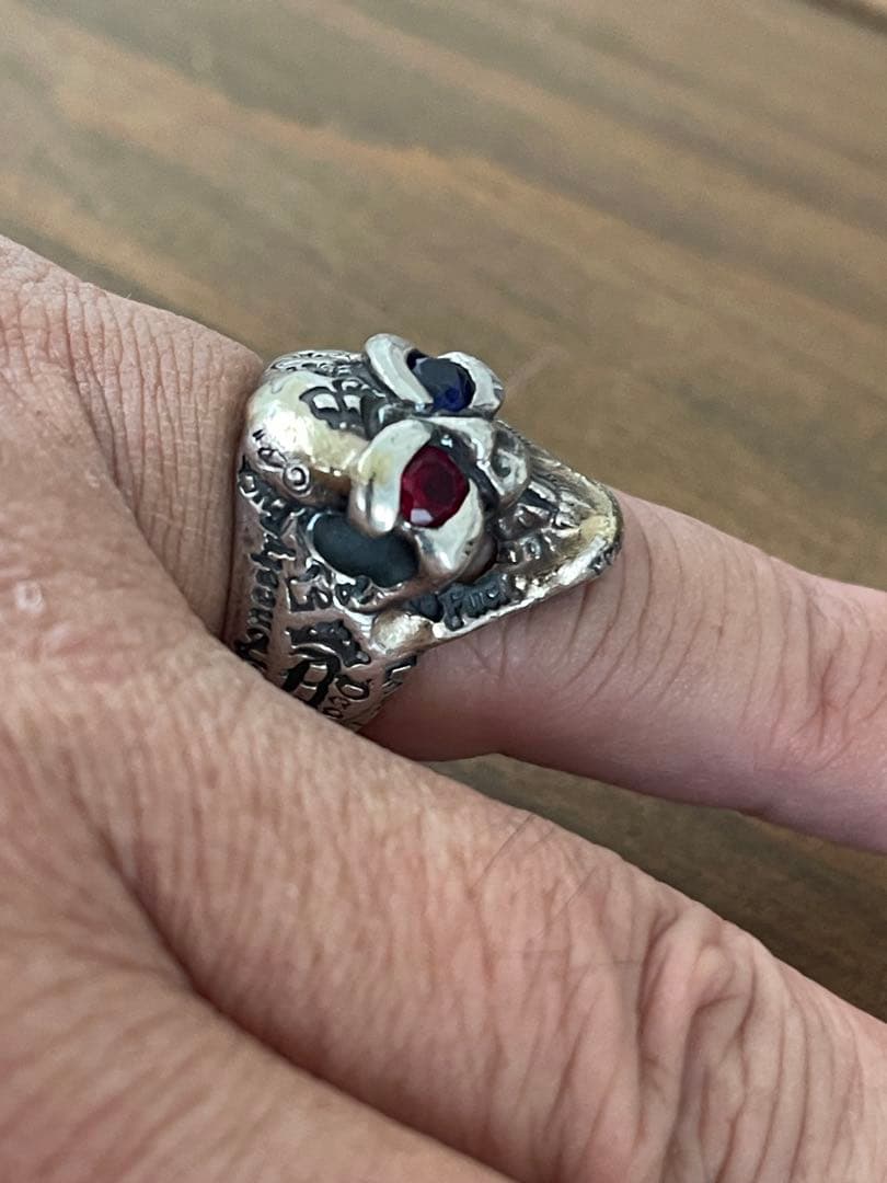 Bill Wall Leather グラフィックスカルリング/ゴールドサター