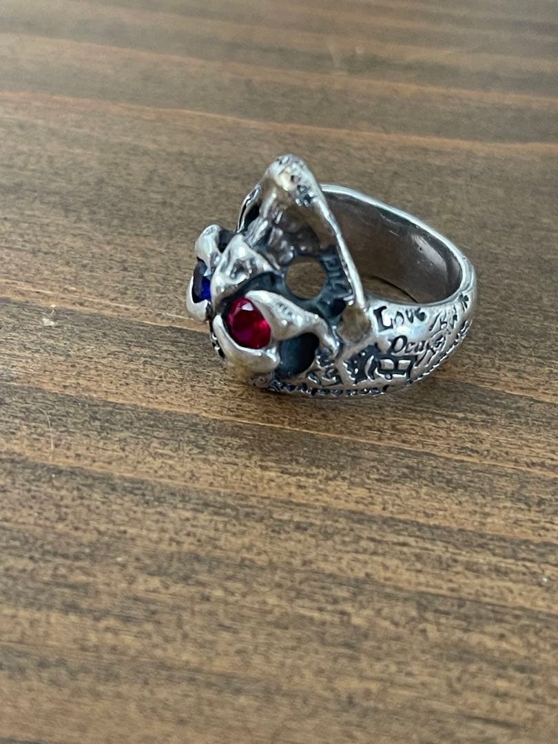 Bill Wall Leather グラフィックスカルリング/ゴールドサター