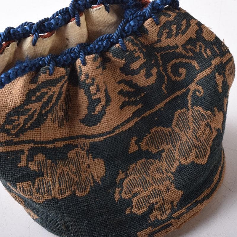 茶道具　漆塗　独楽塗　煙草壷　仕覆　書付箱　V　7680