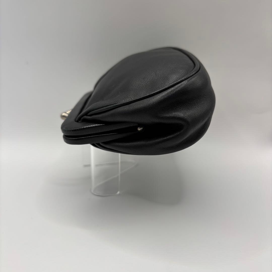 希少品　PRADA ケース　小銭入れ　ポーチ　ブラック　レザー　型押し