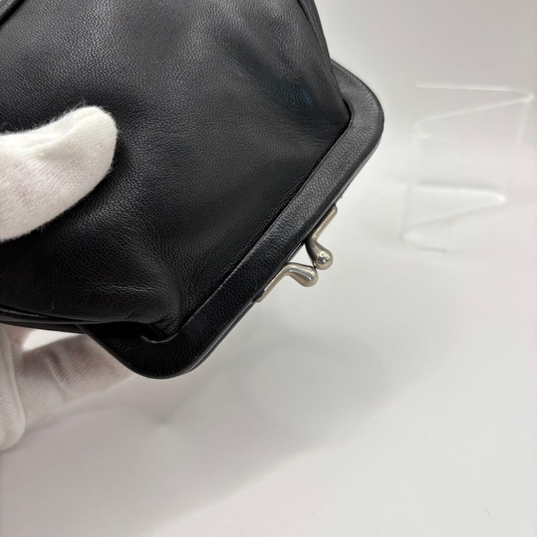 希少品　PRADA ケース　小銭入れ　ポーチ　ブラック　レザー　型押し