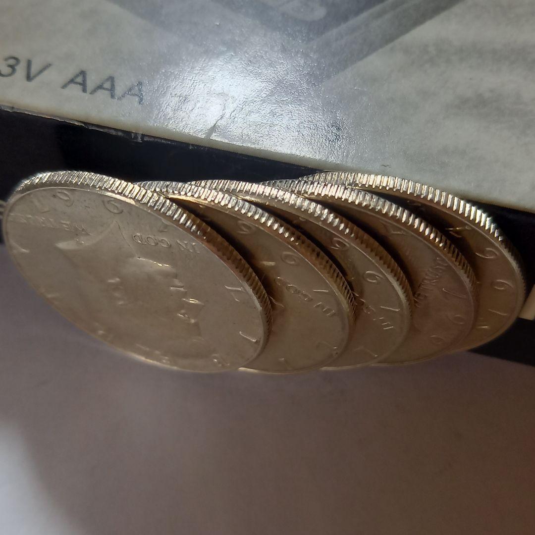銀貨 1967年 ケネディハーフダラー 5枚set 量目51.62g