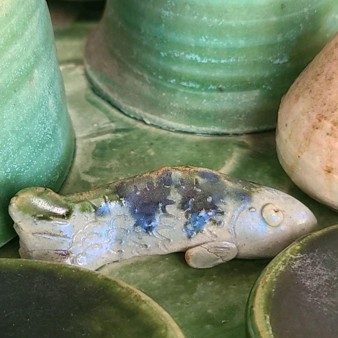 河童の置物 作家モノ 陶器 河童の置物 作家モノ 陶器 陶製 手捻り 河童