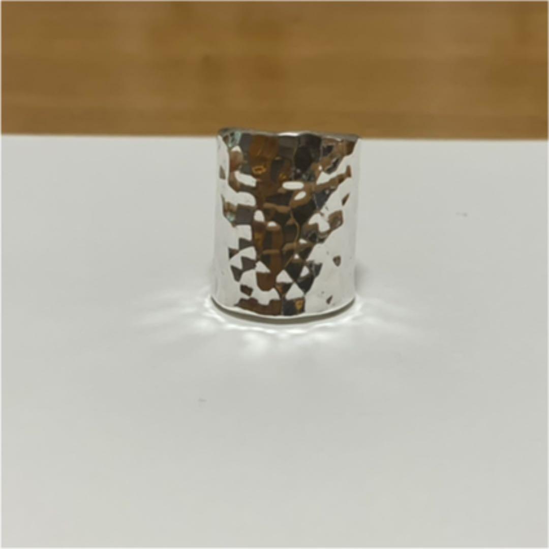 売れ筋 市松 リング 市松 リング シルバー 槌目模様 槌目加工 約2号 市松