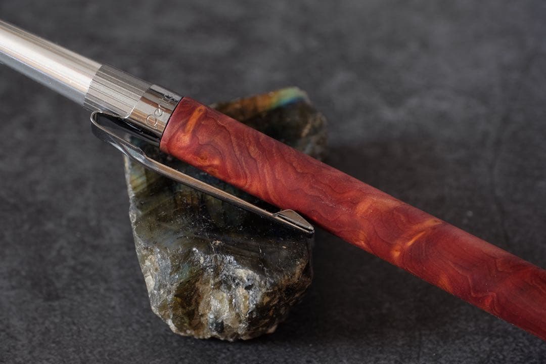 PG5木軸カスタム0088　高村杢工房 製図用シャープペンシル　紫紅杉瘤