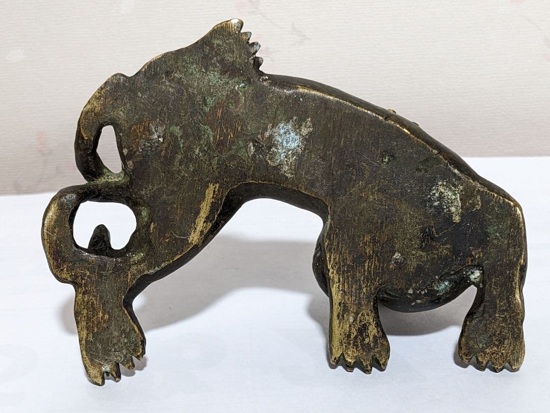 ♢唐物 中国 古玩 古美術品 麒麟形 文鎮 文房四宝 宣徳銅 骨董