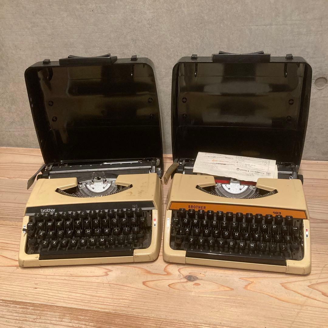 brother　タイプライター　JP1-193　2個　アンティーク　レトロ BROTHER タイプライター 昭和レトロ アンティーク - メルカリ