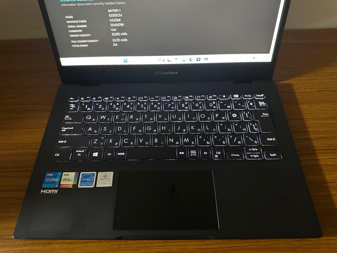 Windowsノート本体 2.ASUS ExpertBook i5 -1135G7 8GB 512GB