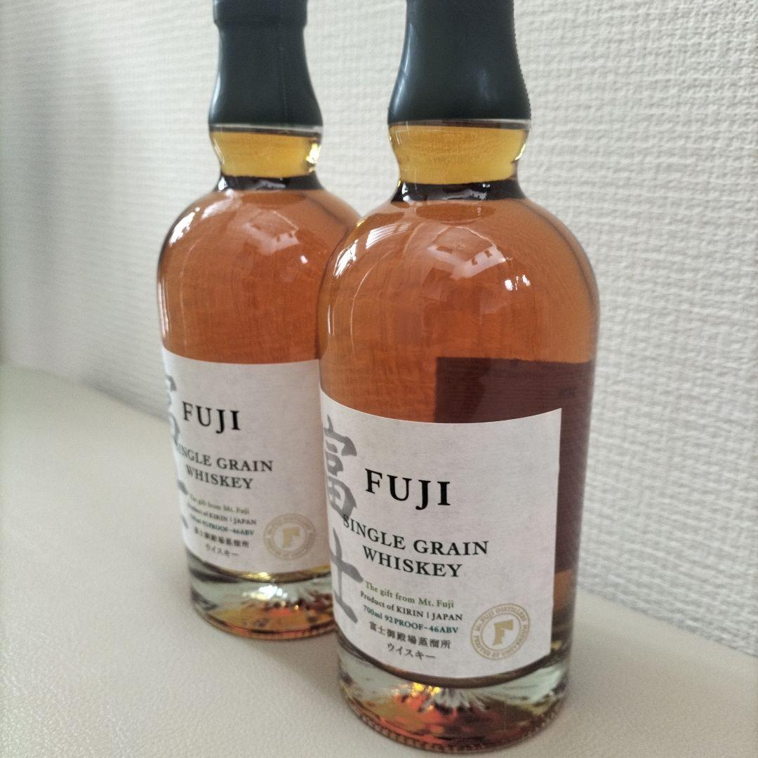 富士シングルグレインウイスキー白ラベル(旧ボトル)700ml 終売品2本セット
