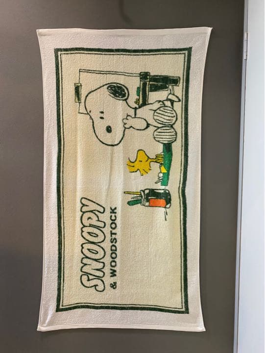 古着 ビンテージ 70s スヌーピー ウッドストック バスタオル タオル 美品 古着 ビンテージ 70s スヌーピー ウッドストック バスタオル タオル 美