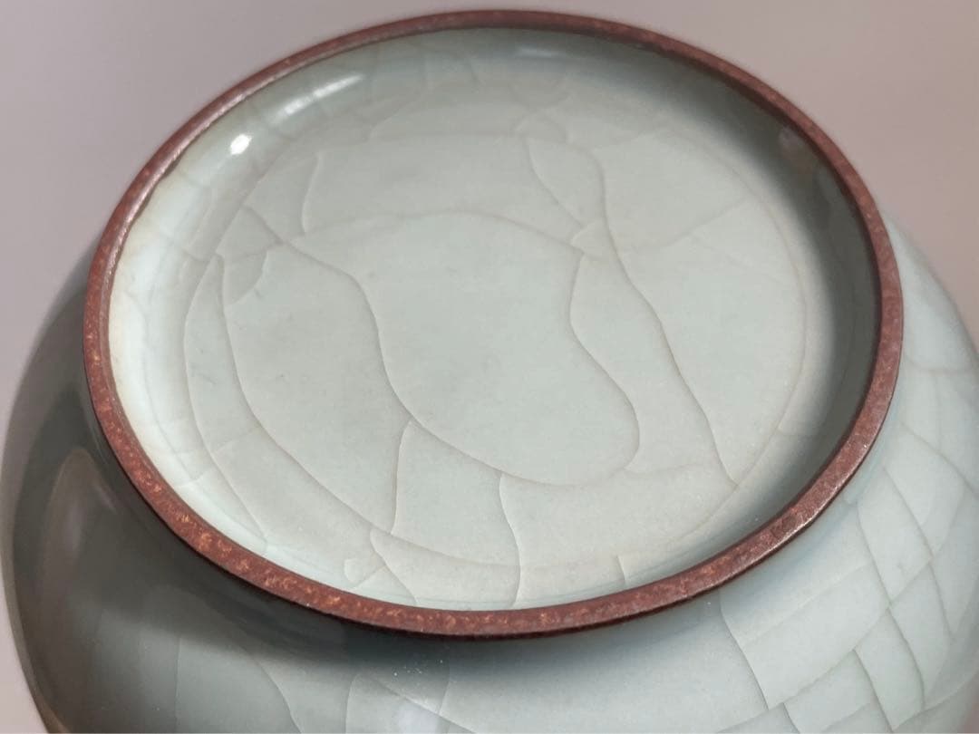 陶芸家 川瀬忍 青磁 花瓶 花入 中国写 中国古陶磁 箱なし