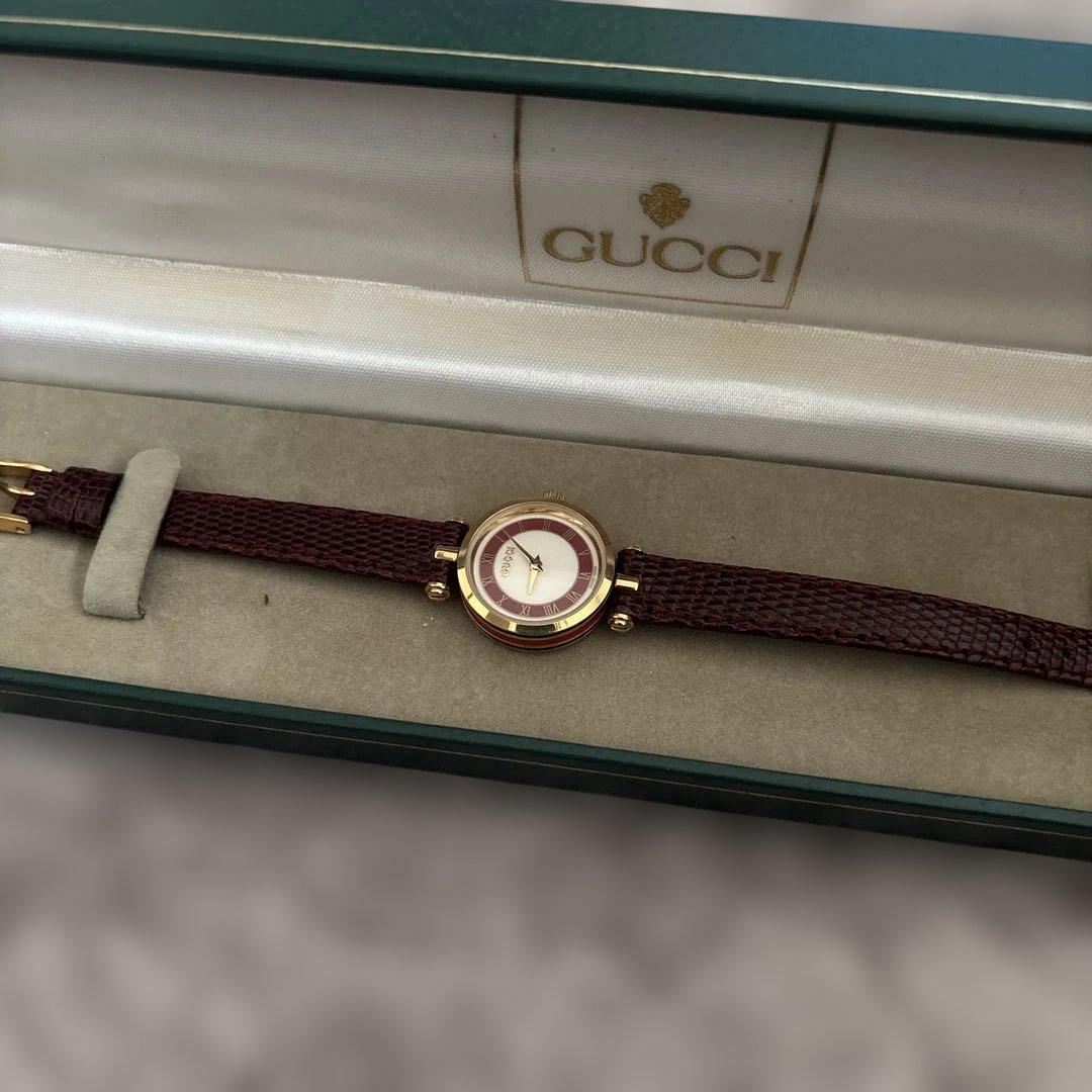 GUCCI 時計　シェリーライン　ワインレッド 希少　未使用