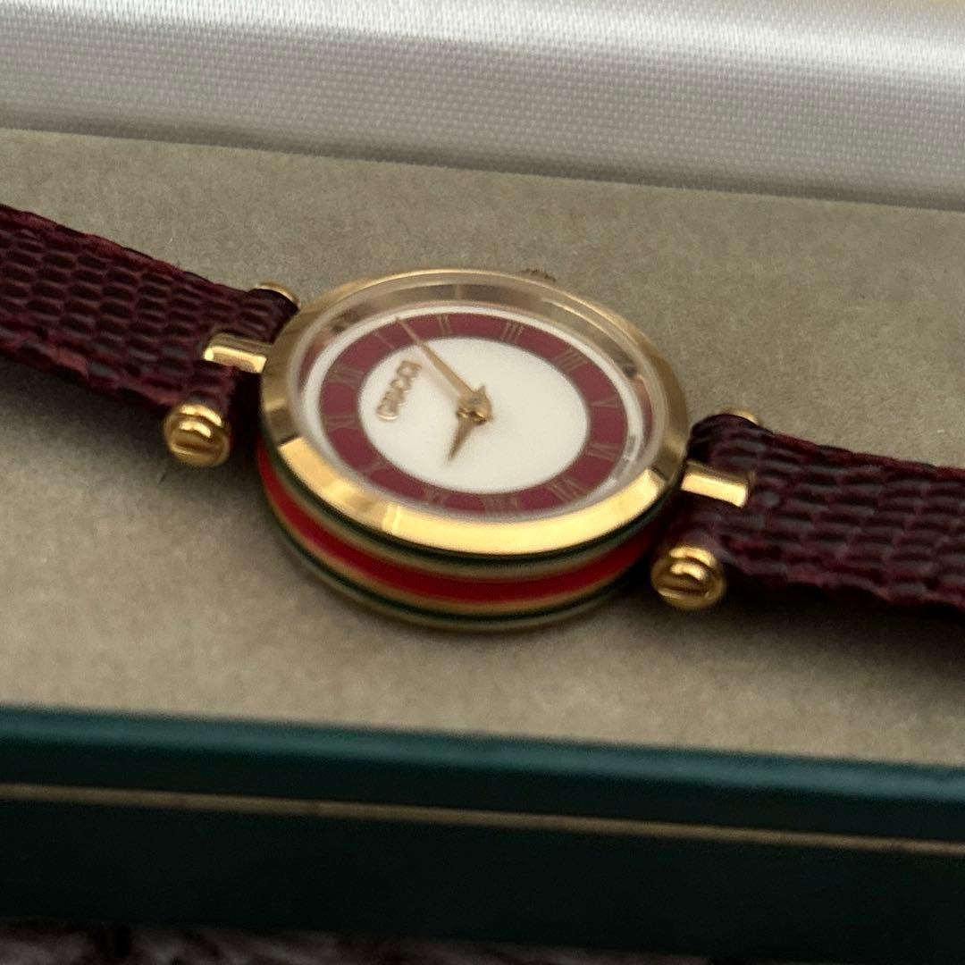 GUCCI 時計　シェリーライン　ワインレッド 希少　未使用