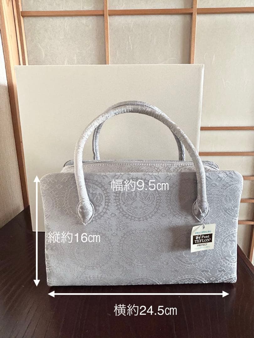 表地絹100%の　和装バック　利休バック　ハンドバック