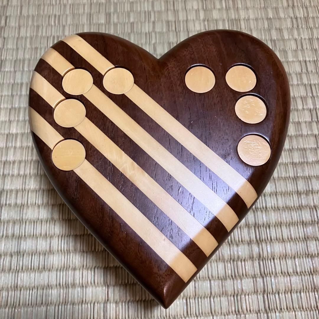 からくり箱 karakuri box 安兵衛 亀井明夫 ハート型 秘密箱 希少 からくり箱 karakuri box 安兵衛 亀井明夫 ハート型 秘密箱 希少