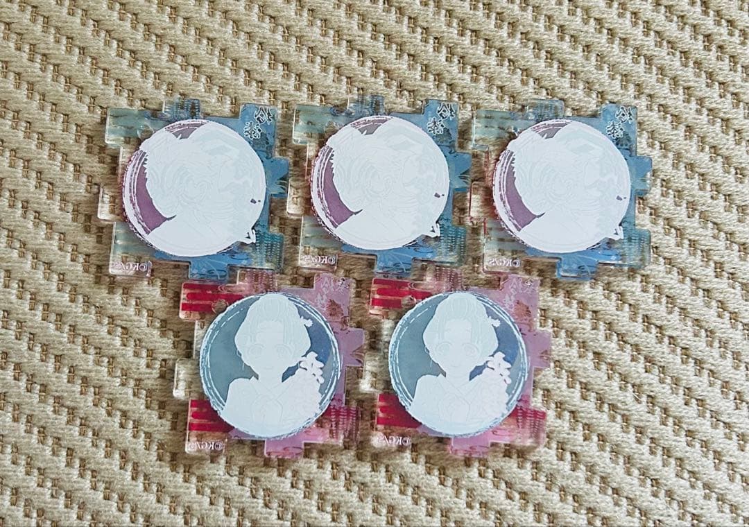 【限定値下げ】猗窩座さん＆恋雪さん つながるアクリルパズルコレクション5点セット