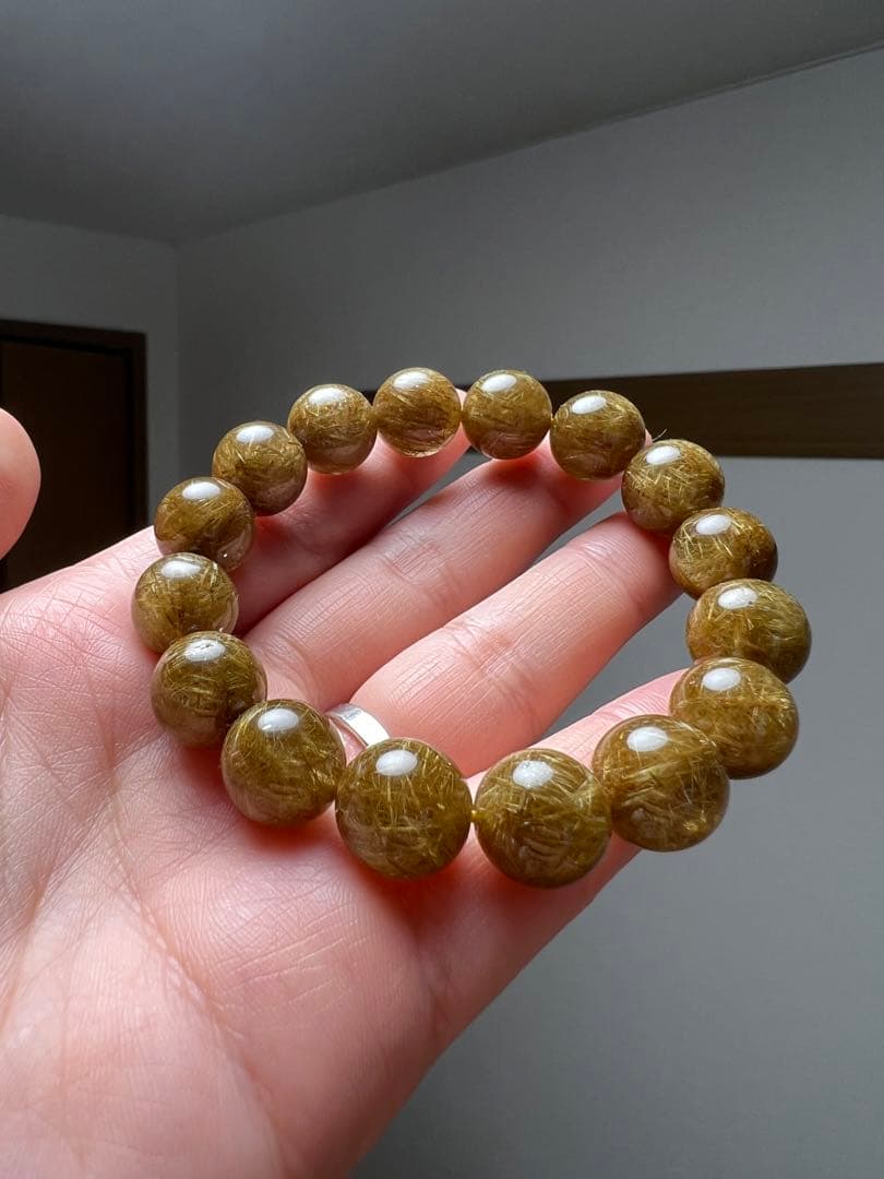 値下げ中❗️天然石　ルチル　ブレスレット