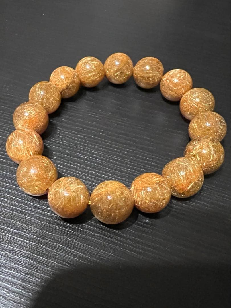 値下げ中❗️天然石　ルチル　ブレスレット