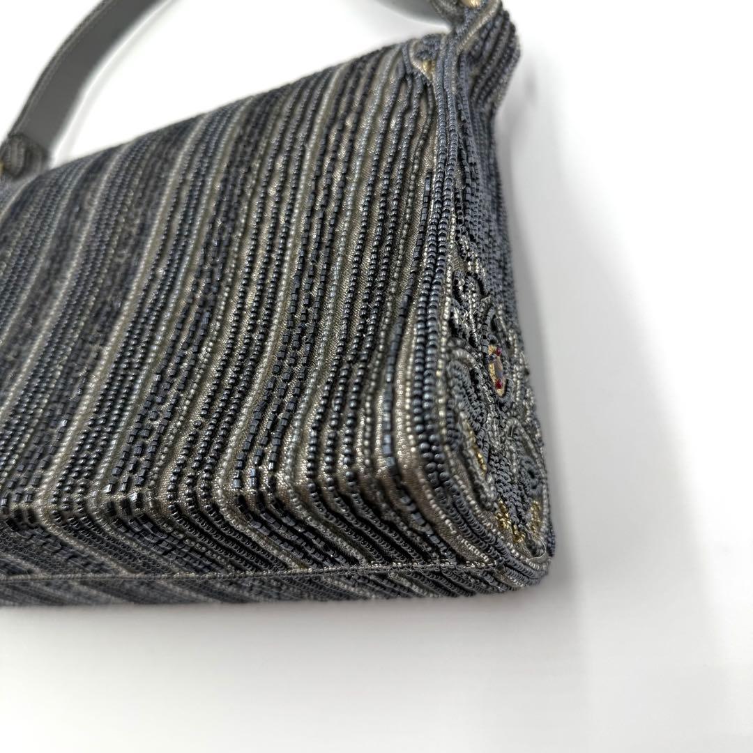 【超美品】　ロロピアーナ　ビーズバッグ　宝石装飾