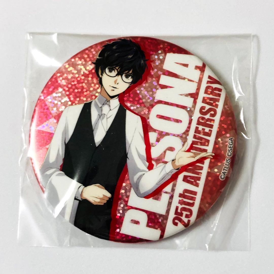 ペルソナ5 セガコラボカフェ ホログラム缶バッジ 主人公 雨宮蓮 ジョーカー