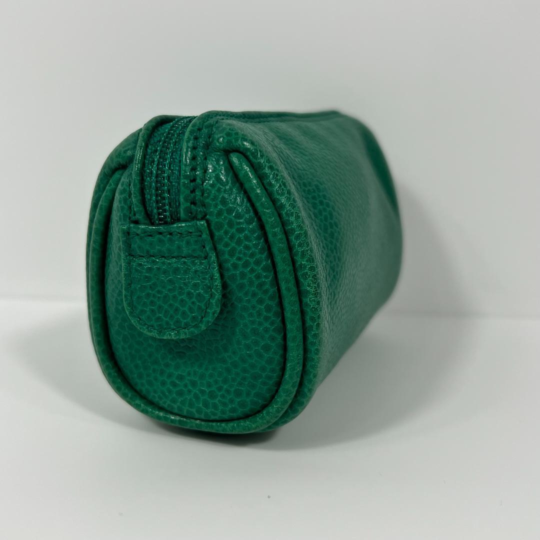 シャネル 3番台 ココマーク キャビアスキン ミニポーチ MBZ039