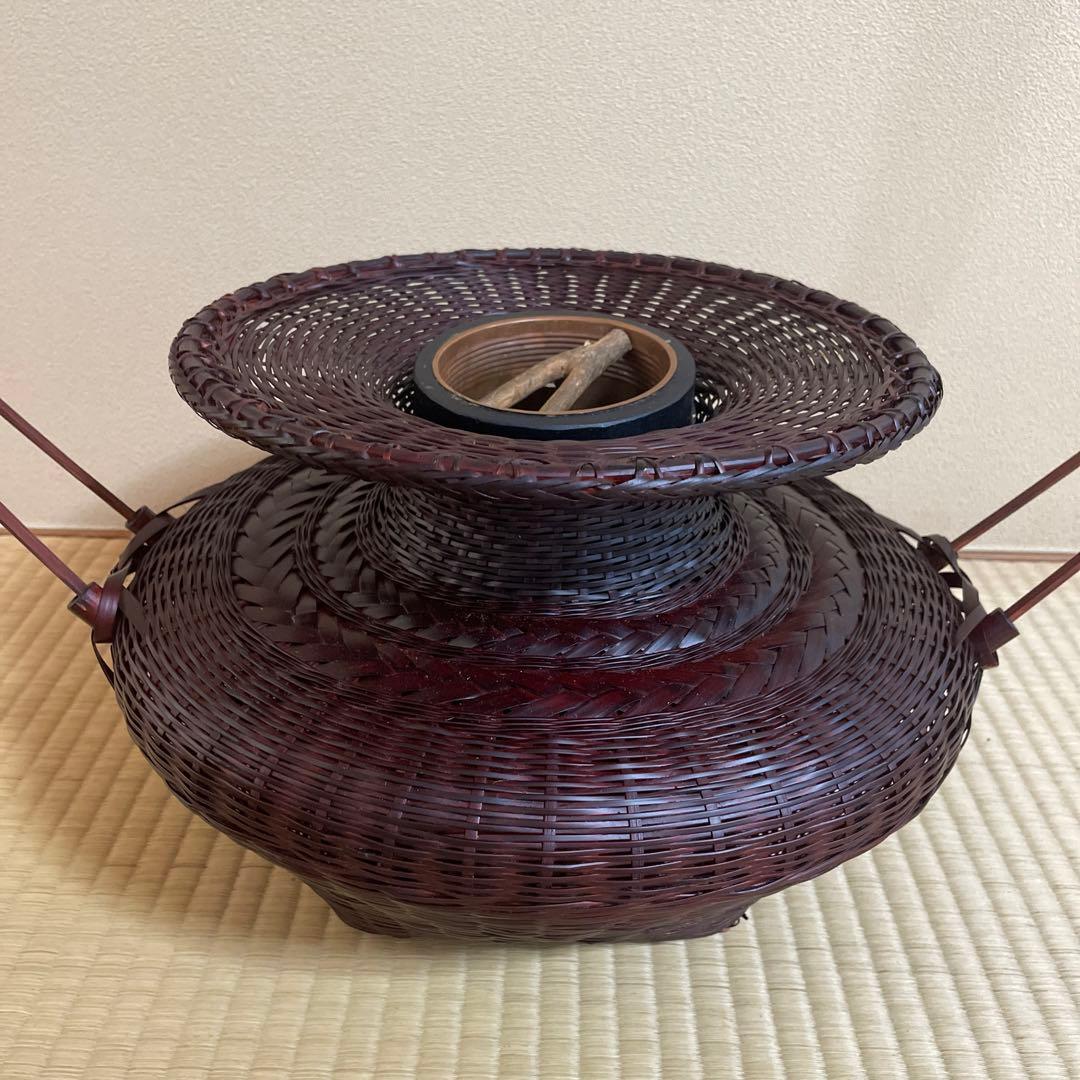 池坊 華道 いけばな 牡丹籠 (手付き) 竹籠 - メルカリ
