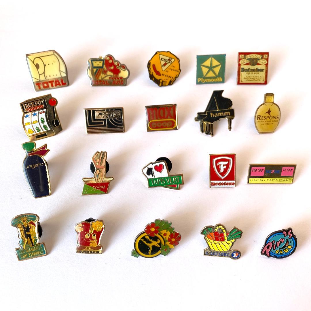 大量100個セット フランス ビンテージ ピンバッジ ピンズコレクション
