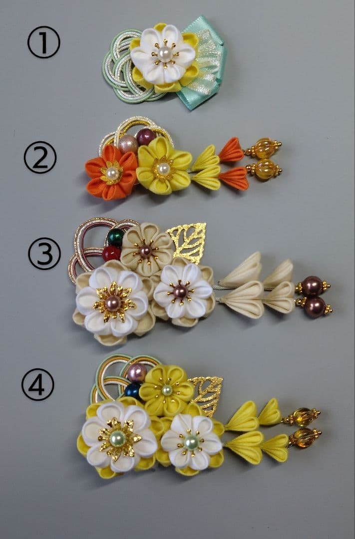 犬用バレッタ 着物用 お雛様用 つまみ細工 8C-1 - メルカリ