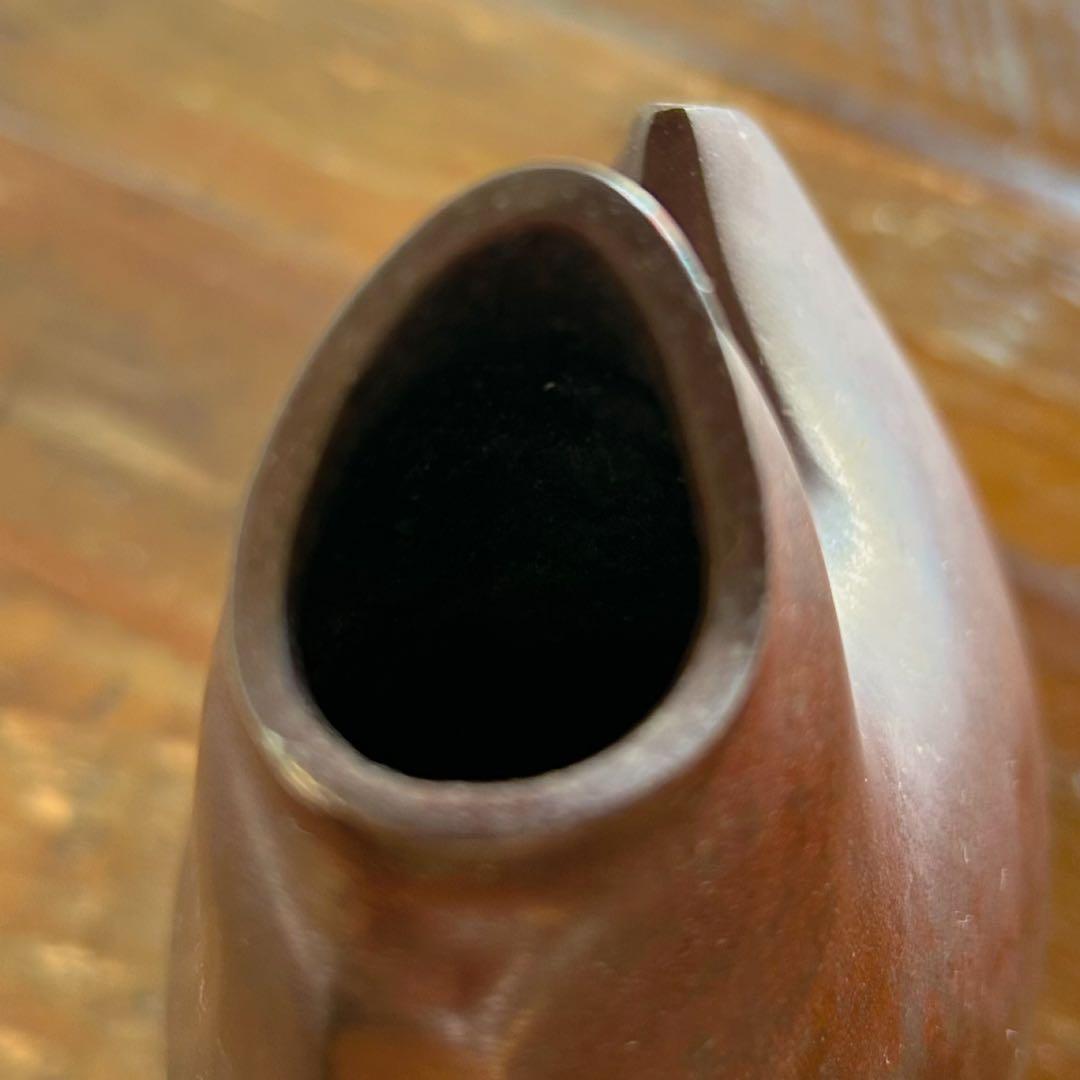 中島保美 鋳銅 雛花瓶 骨董 古美術 花瓶 作家物